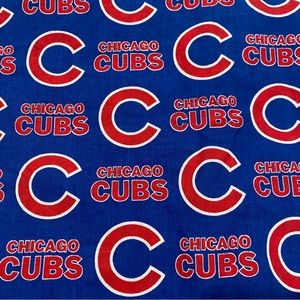 Chicago Cubs Cotton Fabric 56”x104” Quilting Sewing Major League Baseball
